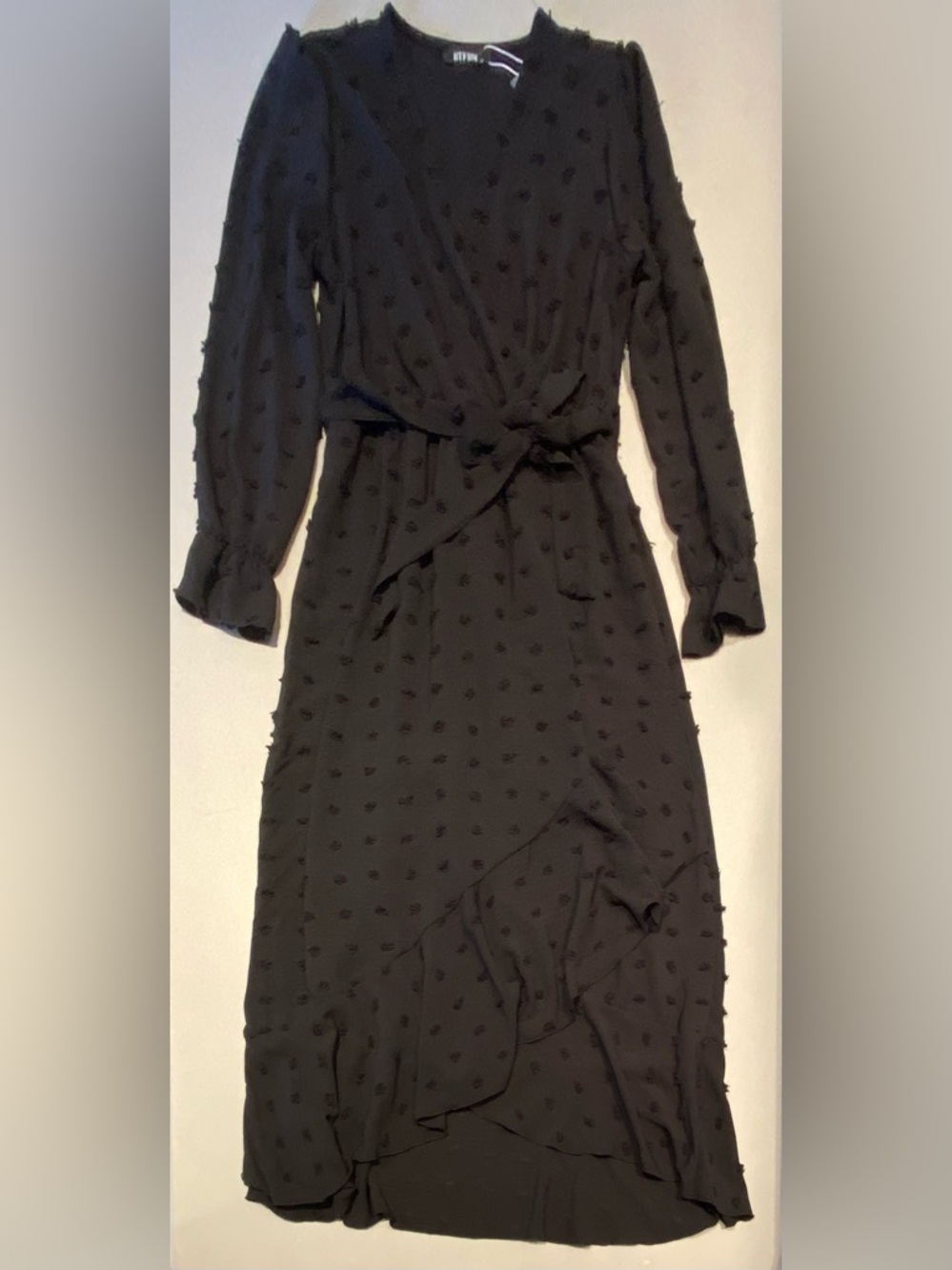 BTFBM Maxi Dress with Long Sleeves and Swiss Dots, size M, NWT - Picture 5 of 14